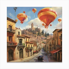 Hot Air Balloons art print Canvas Print