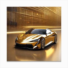 Gold Sports Car 19 Canvas Print