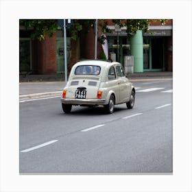 Old Fiat Car Automobile Florence Street Italian Italy Milan Venice Florence Rome Naples Toscana photo photography art travel Canvas Print