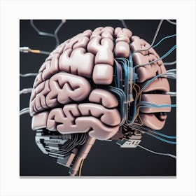 Brain With Wires 1 Canvas Print