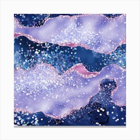 Ocean Glitter Agate Texture 02 1 Canvas Print