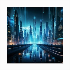 Futuristic City 17 Canvas Print