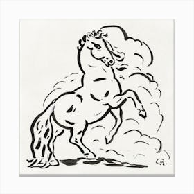 Rearing Horse, Leo Gestel Canvas Print