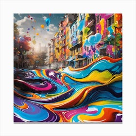 Colorful City Canvas Print