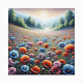 Flowers meadow Canvas Print