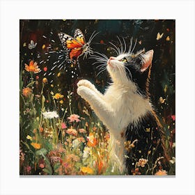 Butterfly Cat 10 Canvas Print