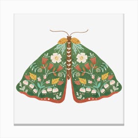 Hand drawn Floral Butterfly Canvas Print