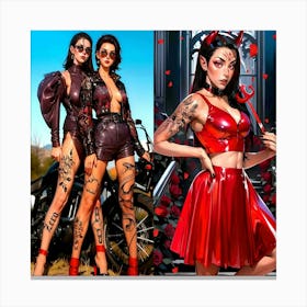 Devils And Angels 4 Canvas Print