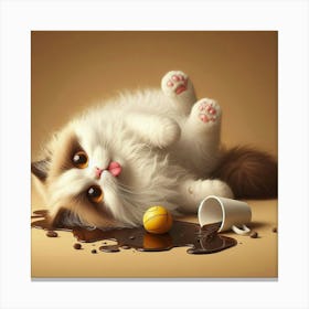 Coffee Cat Canvas Print