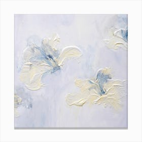 Light Yellow Flower Painting Square Canvas Print