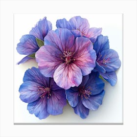 Blue Geranium 5 Stampe su tela