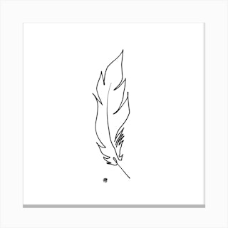 Touched By A Feather Square Canvas Print