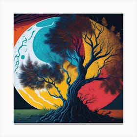 Colour Tree Canvas Print