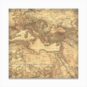 Ancient Map Of The Roman Empire Canvas Print