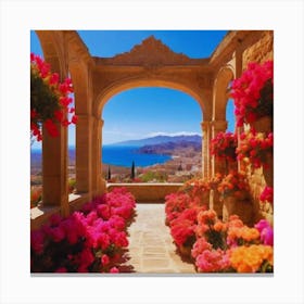 Mediterranean beautiful Garden Canvas Print