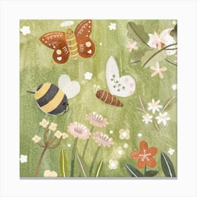 Insects Square Canvas Print