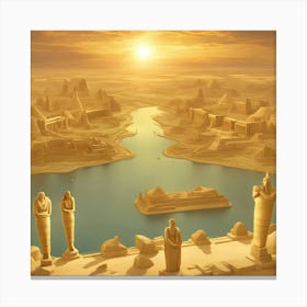 Egyptian City 3 Canvas Print