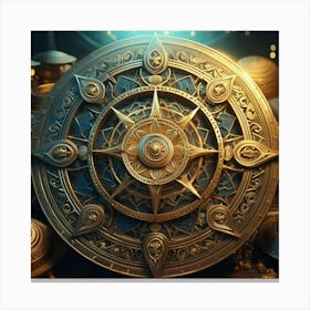 Golden Compass Canvas Print