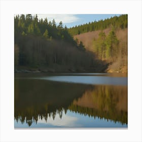 Lake In The Forest Canvas Print