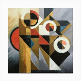 Abstract Painting Cubismo Abstract 14 Canvas Print