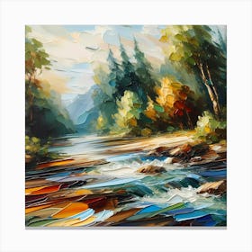 River In The Forest 5 Canvas Print