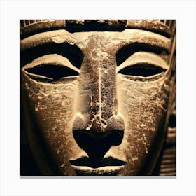 Pharaonic Greek Relics Face Canvas Print