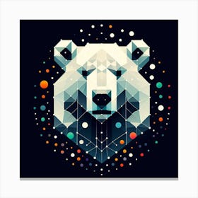 Geometric Art Polar bear 2 Canvas Print