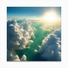 Aerial View Of Clouds Canvas Print