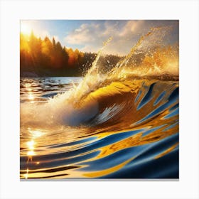 Sunrise On The Lake Canvas Print