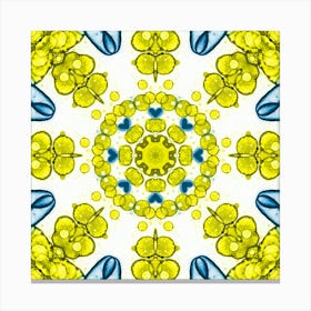 The Symbol Of Ukraine Is A Blue And Yellow Pattern Canvas Print