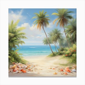 Beach Scene Canvas Print