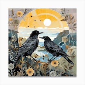 Bird In Nature Raven 1 Canvas Print