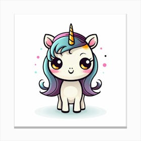 Unicorn Kawaii 6 Canvas Print