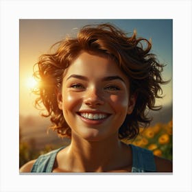 Default Sun And Smile Art 3 Canvas Print