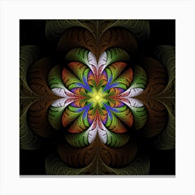 Fractal Flower Fantasy Pattern Canvas Print