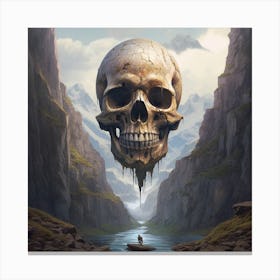 Skull In The Water 2 Canvas Print