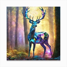 Deer In The Forest 53 Canvas Print