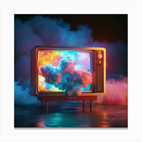 Tv In The Clouds 8 Canvas Print