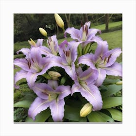 Purple Lilies Canvas Print