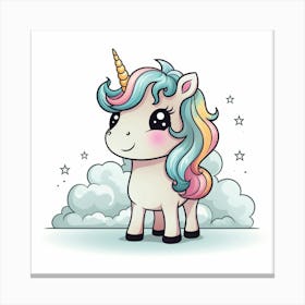 Cute Unicorn 444 Canvas Print