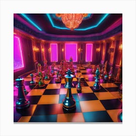 Chess Game 3D Canvas Print