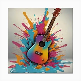 Abstract Of An Acoustic Guitar Canvas Print
