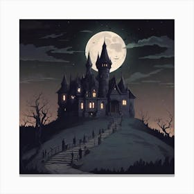 spooky castle 2 Canvas Print