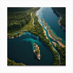 Default Create Unique Design Of Rivers 0 Canvas Print