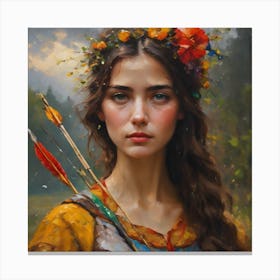 BB Borsa Girl With Arrows Canvas Print