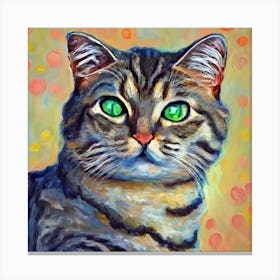 Cat Painting Canvas Print