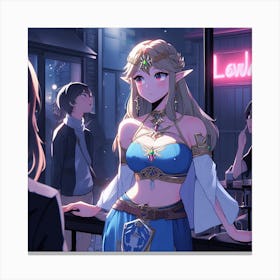 Zelda bar night Canvas Print