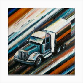 Truck On The Road Canvas Print
