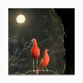 Nocturnals, Red Canvas Print