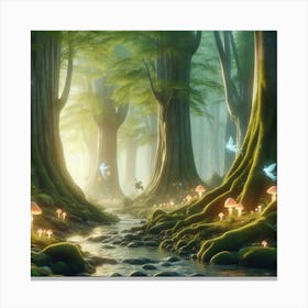 Fairy Forest paintings art print 3 Canvas Print